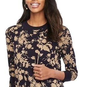 Ann Taylor Navy/Gold Cardigan